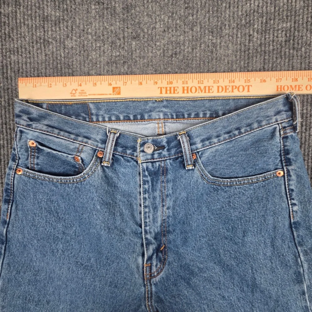 Levi Strauss Co 505 Mens Jeans W36‎ L32 Light Wash Denim Straight Fit